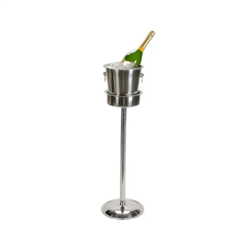 Champagne bucket with stand mirror